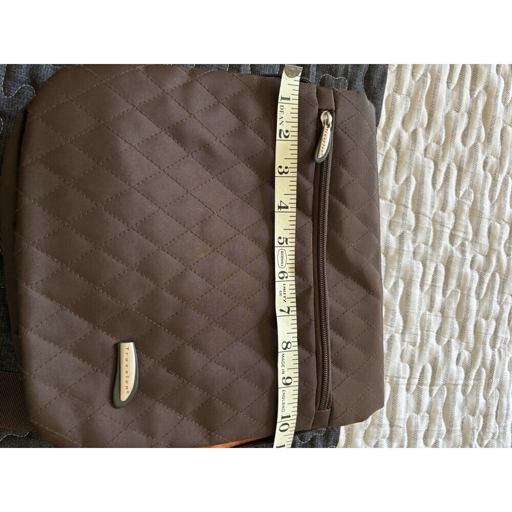 Brown Anti-Theft Travelon Crossbody Bag Purse Handbag Travel Bag 2 Piece - Picture 7 of 15